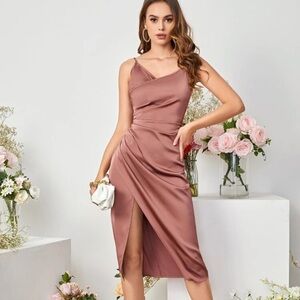 SHEIN mauve silk dress XL